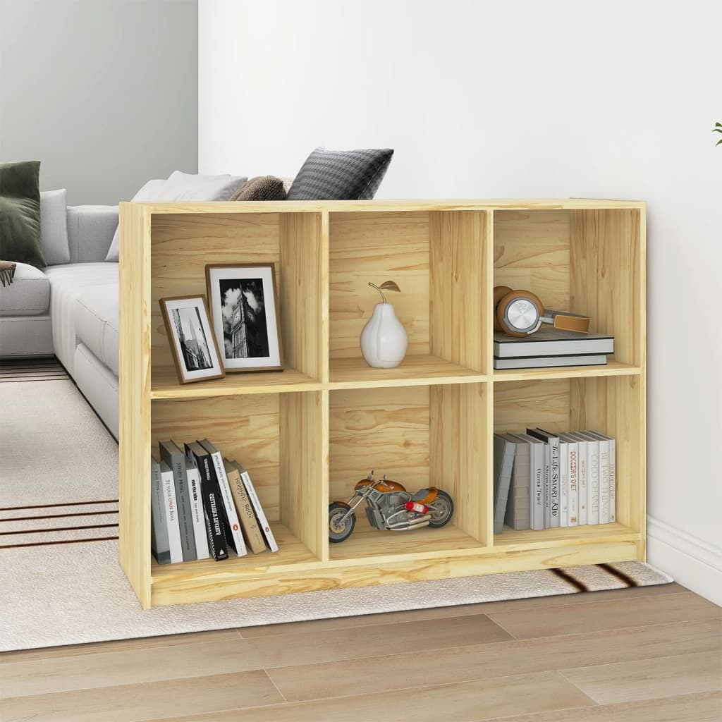 Book Cabinet 104x33x76 cm Solid Pinewood - OLBRIT