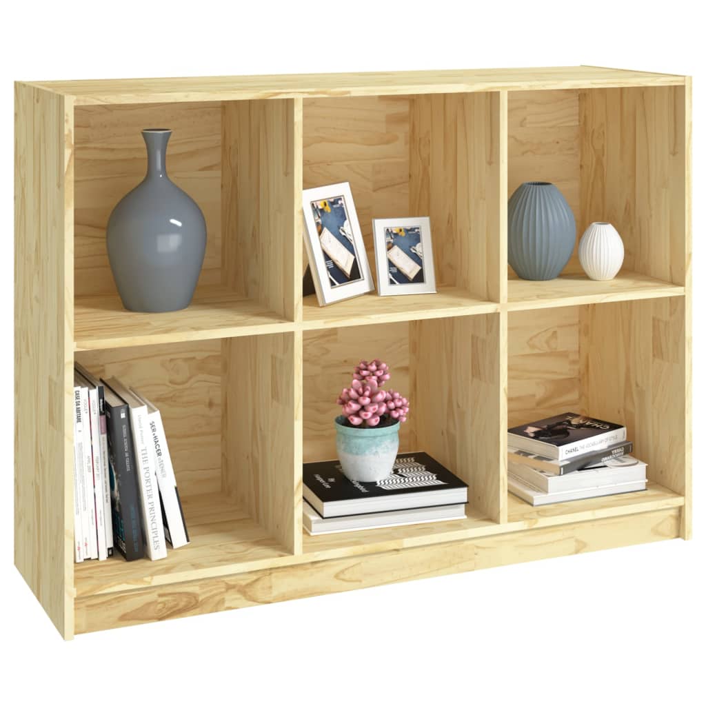 Book Cabinet 104x33x76 cm Solid Pinewood - OLBRIT