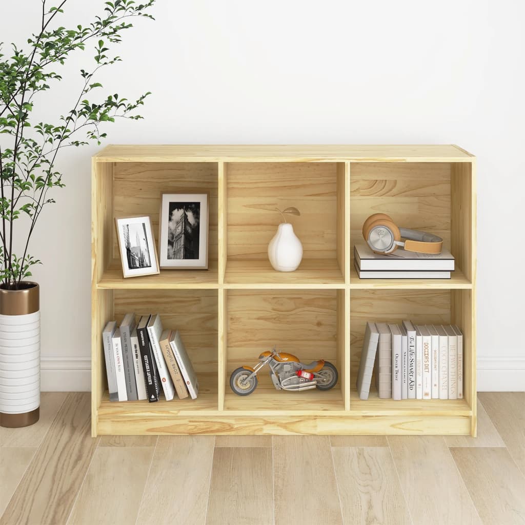 Book Cabinet 104x33x76 cm Solid Pinewood - OLBRIT