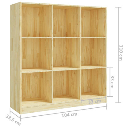 Book Cabinet/Room Divider 104x33.5x110 cm Solid Pinewood - OLBRIT