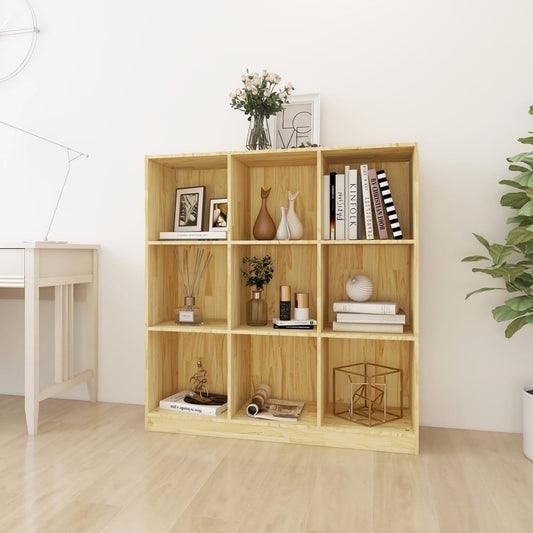 Book Cabinet/Room Divider 104x33.5x110 cm Solid Pinewood - OLBRIT