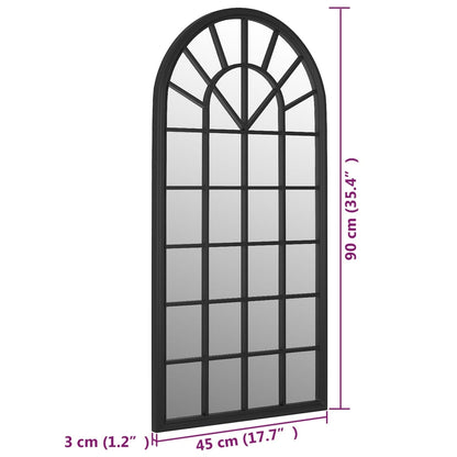Mirror Black 90x45 cm Iron for Indoor Use - OLBRIT