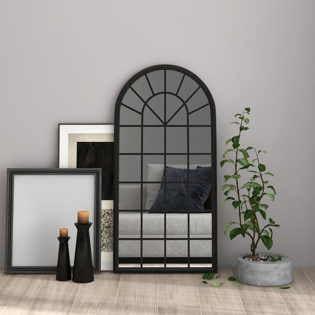 Mirror Black 90x45 cm Iron for Indoor Use - OLBRIT