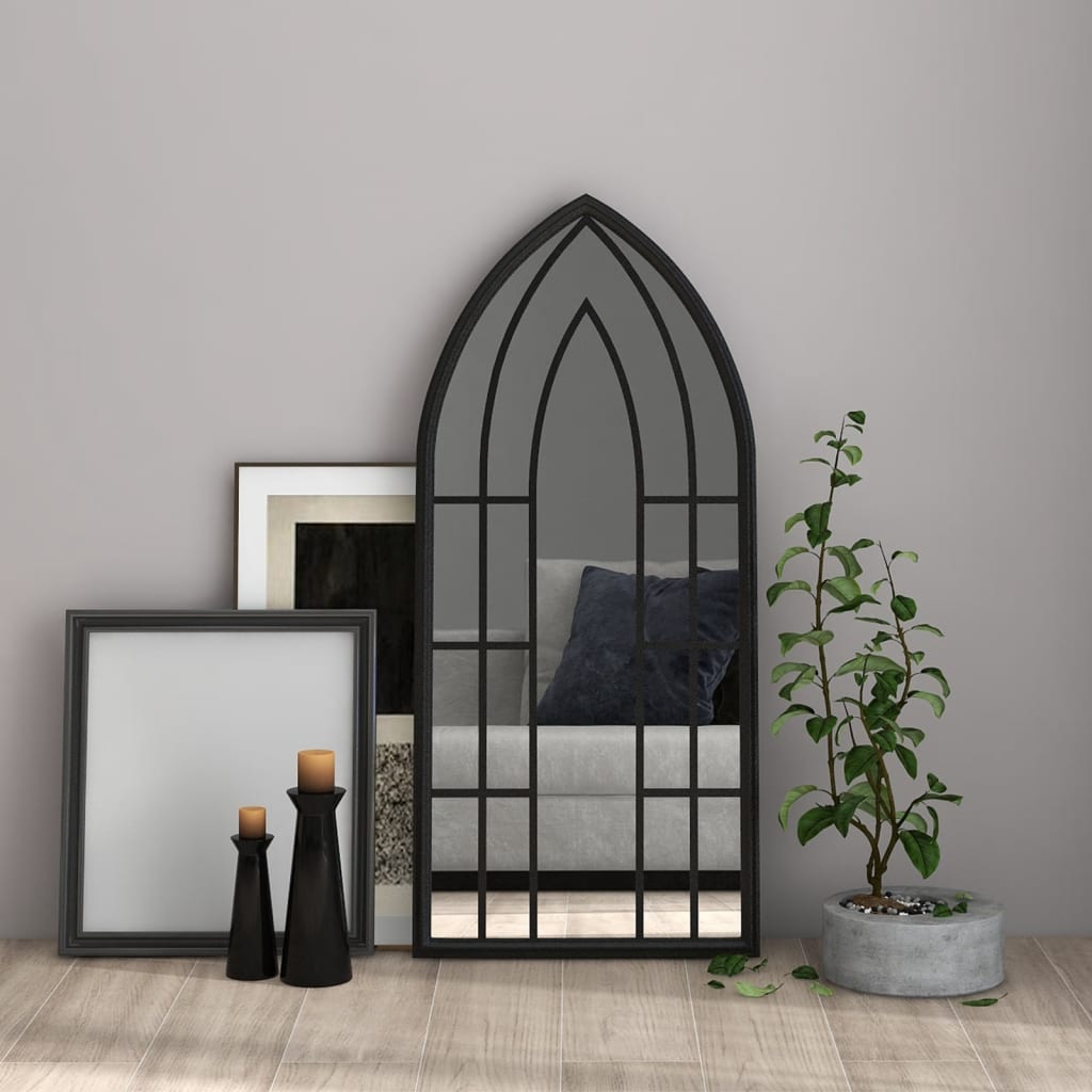 Mirror Black 100x45 cm Iron for Indoor Use - OLBRIT