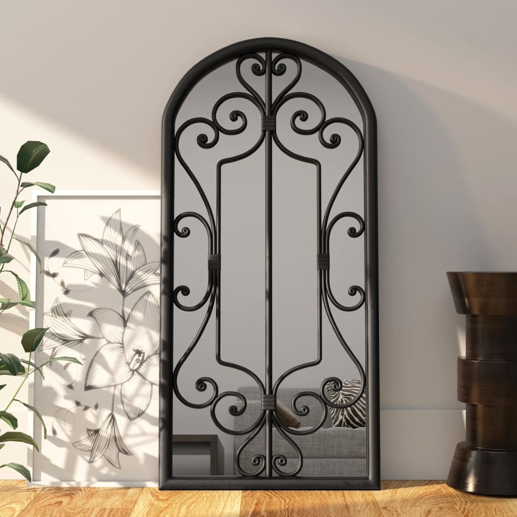 Mirror Black 100x45 cm Iron for Indoor Use - OLBRIT