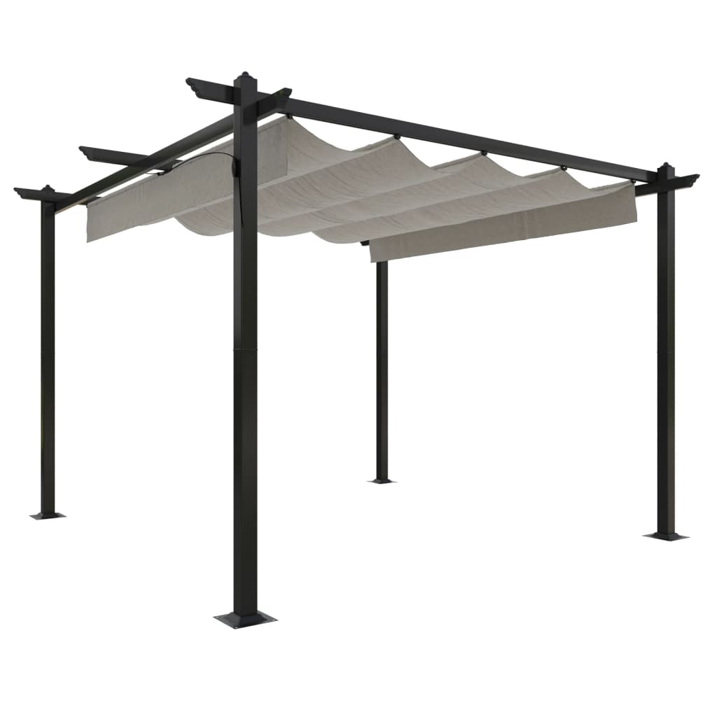 Garden Gazebo with Retractable Roof 3x3 m - OLBRIT