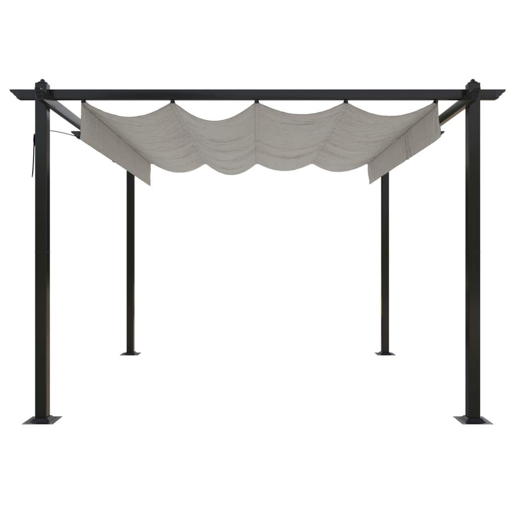 Garden Gazebo with Retractable Roof 3x3 m - OLBRIT