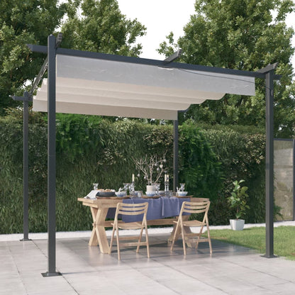 Garden Gazebo with Retractable Roof 3x3 m - OLBRIT