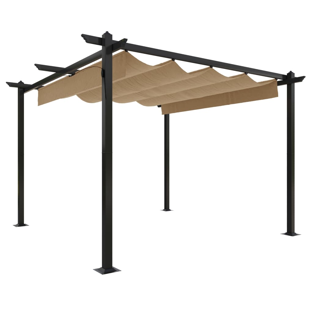 Garden Gazebo with Retractable Roof 3x3 m - OLBRIT