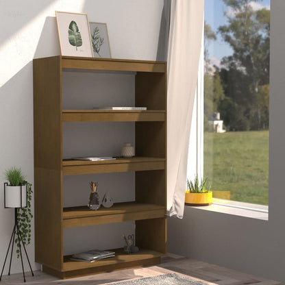 Book Cabinet/Room Divider Honey Brown 80x35x135 cm Solid Pinewood - OLBRIT