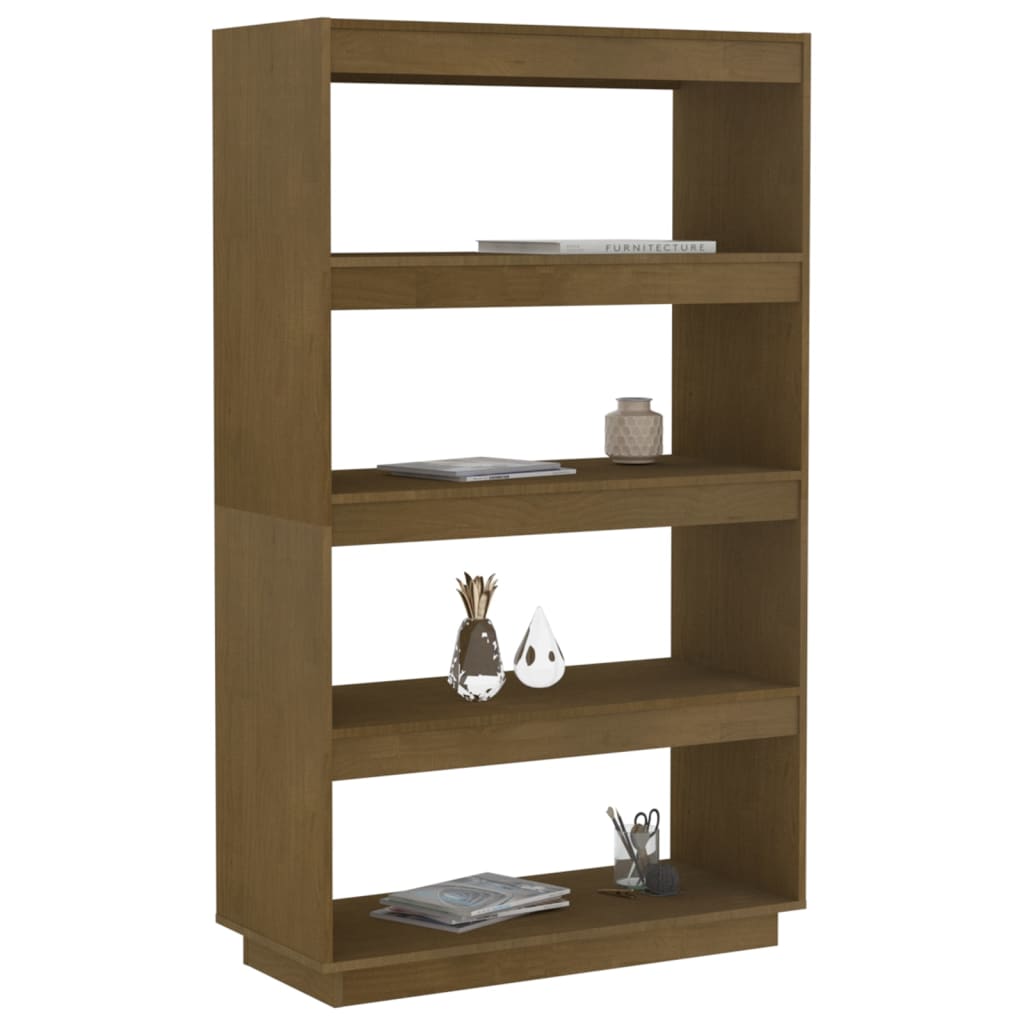 Book Cabinet/Room Divider Honey Brown 80x35x135 cm Solid Pinewood - OLBRIT