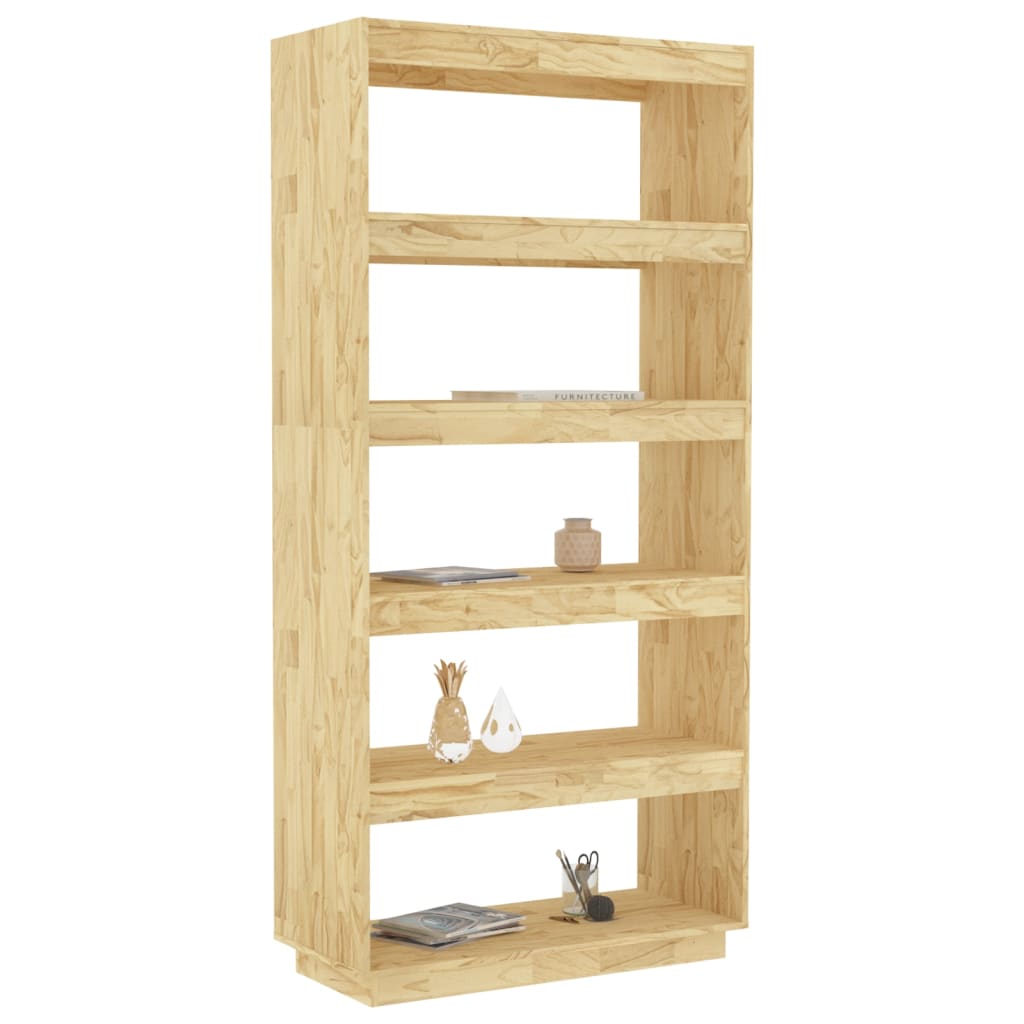 Book Cabinet/Room Divider 80x35x167 cm Solid Pinewood - OLBRIT