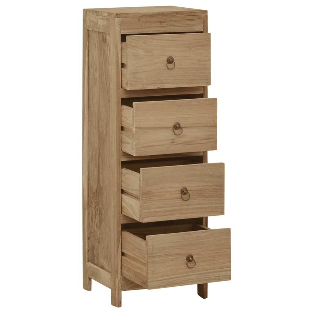 Chest of Drawers 30x30x90 cm Solid Wood Teak - OLBRIT