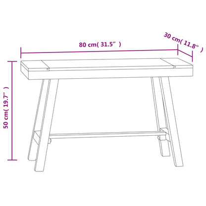 Bench 80 cm Solid Wood Teak - OLBRIT