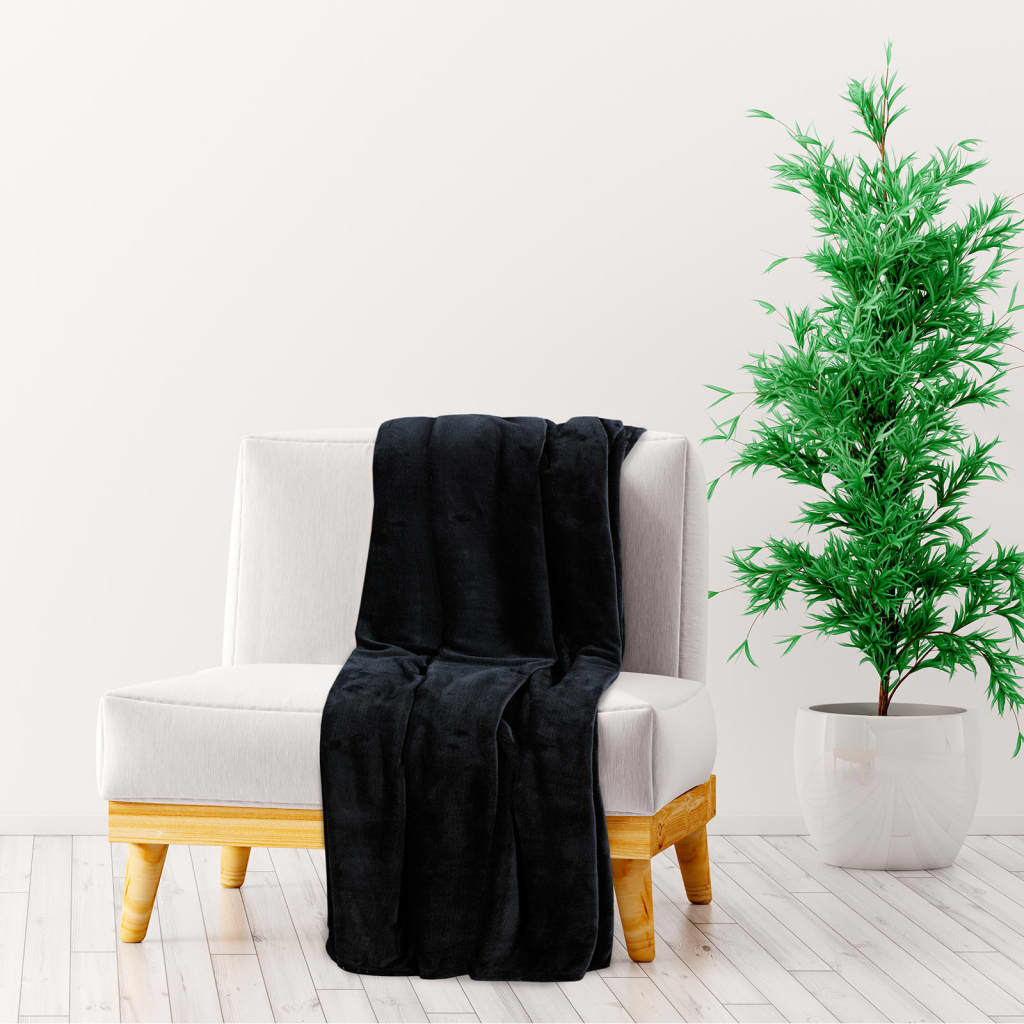 Blanket Black 150x200 cm Polyester - OLBRIT