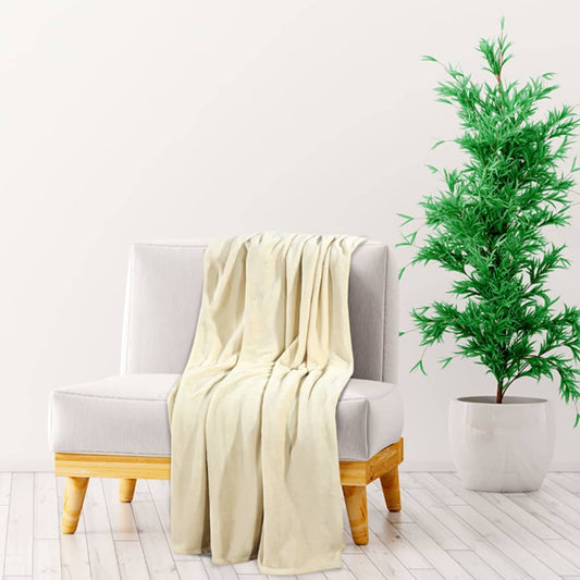 Blanket Cream 130x170 cm Polyester - OLBRIT