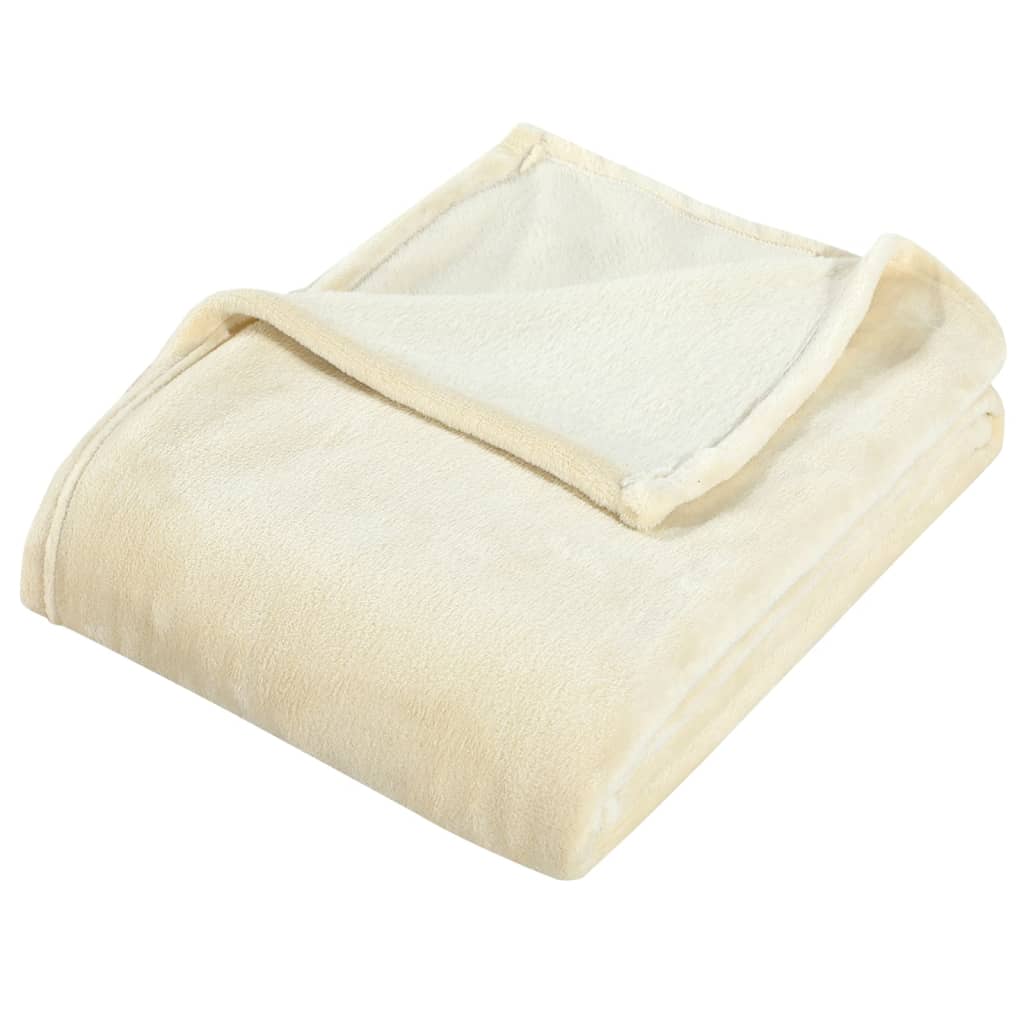 Blanket Cream 150x200 cm Polyester - OLBRIT