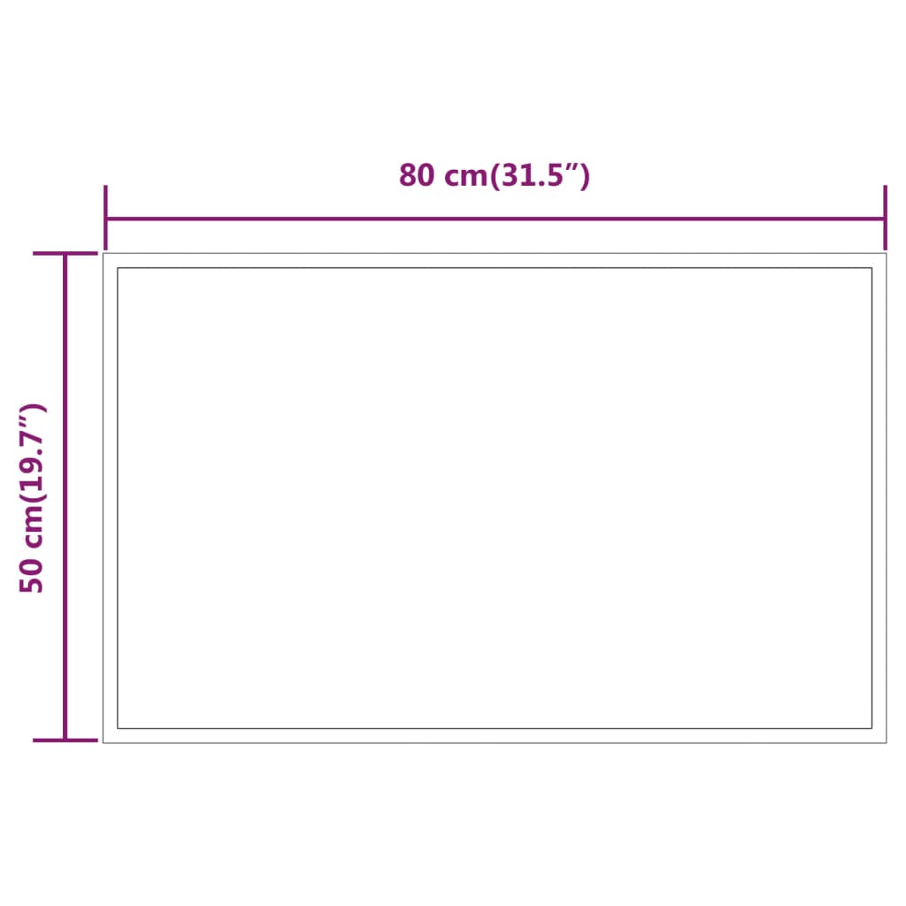 LED Bathroom Mirror 80x50 cm - OLBRIT