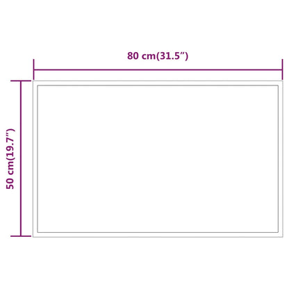 LED Bathroom Mirror 80x50 cm - OLBRIT