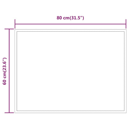 LED Bathroom Mirror 80x60 cm - OLBRIT