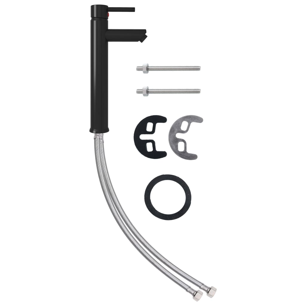 Bathroom Sink with Tap and Push Drain Clear Tempered Glass - OLBRIT