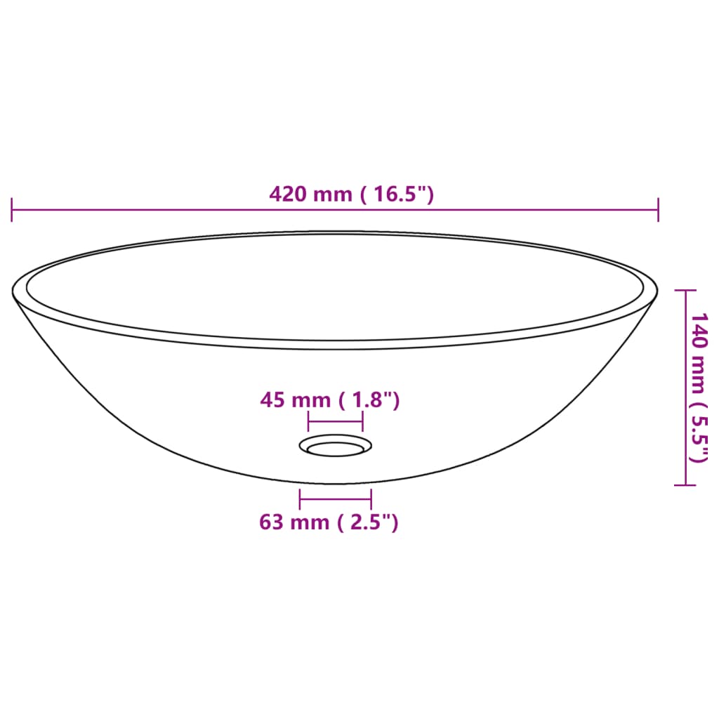 Bathroom Sink with Tap and Push Drain Clear Tempered Glass - OLBRIT