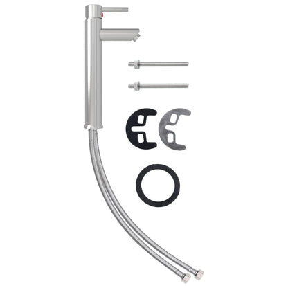 Bathroom Sink with Tap and Push Drain Black Tempered Glass - OLBRIT