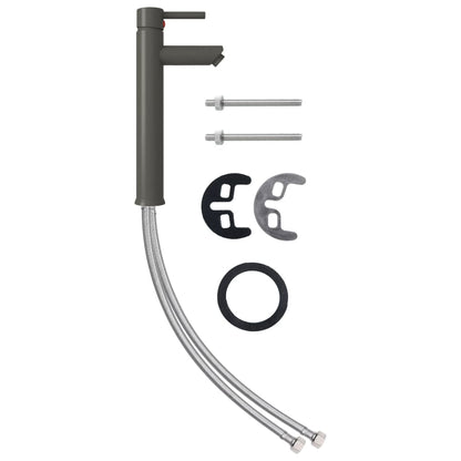 Bathroom Sink with Tap and Push Drain Gold Tempered Glass - OLBRIT