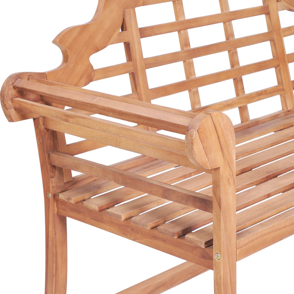 Garden Bench 127x58.5x92.5 cm Solid Wood Teak - OLBRIT
