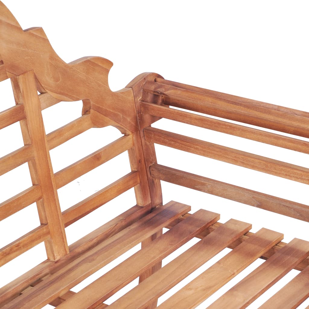 Garden Bench 127x58.5x92.5 cm Solid Wood Teak - OLBRIT
