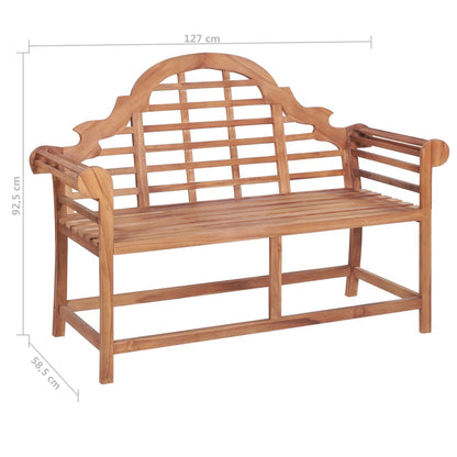 Garden Bench 127x58.5x92.5 cm Solid Wood Teak - OLBRIT