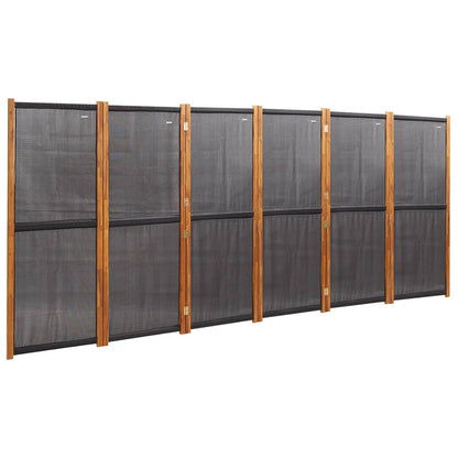 6-Panel Room Divider Black 420x180 cm - OLBRIT
