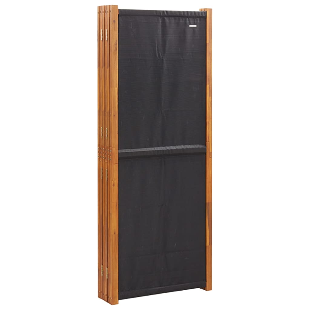 6-Panel Room Divider Black 420x180 cm - OLBRIT