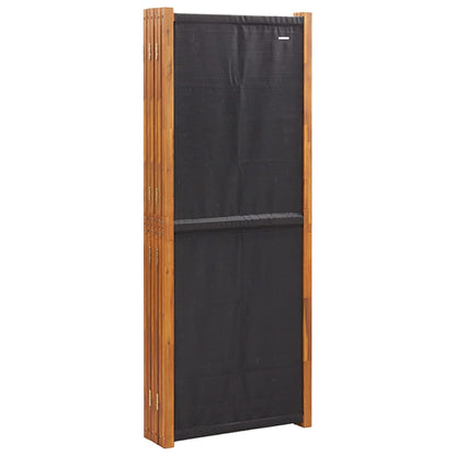 6-Panel Room Divider Black 420x180 cm - OLBRIT