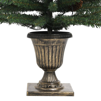 Artificial Christmas Trees 2 pcs with Wreath Garland and LEDs - OLBRIT