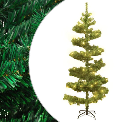Swirl Pre-lit Christmas Tree with Stand Green 180 cm PVC - OLBRIT