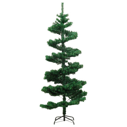 Swirl Pre-lit Christmas Tree with Stand Green 180 cm PVC - OLBRIT