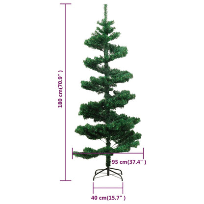 Swirl Pre-lit Christmas Tree with Stand Green 180 cm PVC - OLBRIT