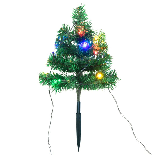 Christmas Pathway Trees 6 pcs with Multicolour LEDs 45 cm PVC - OLBRIT