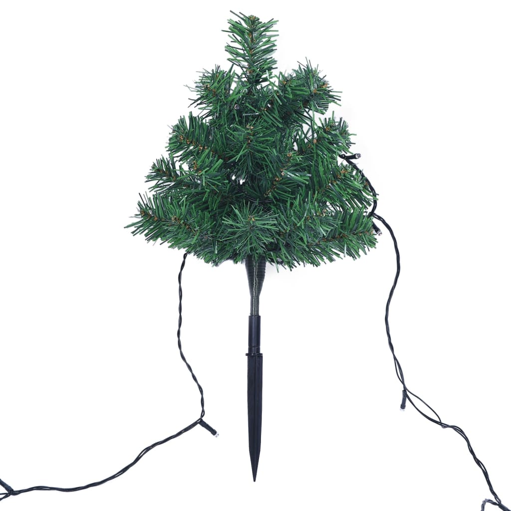 Christmas Pathway Trees 6 pcs with Multicolour LEDs 45 cm PVC - OLBRIT