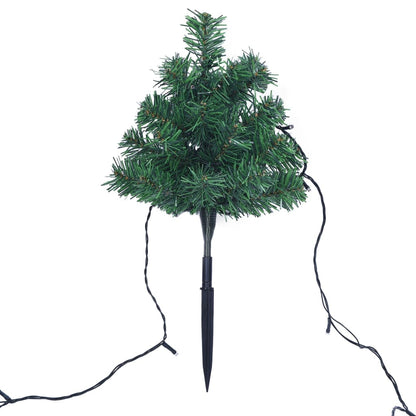 Christmas Pathway Trees 6 pcs with Multicolour LEDs 45 cm PVC - OLBRIT