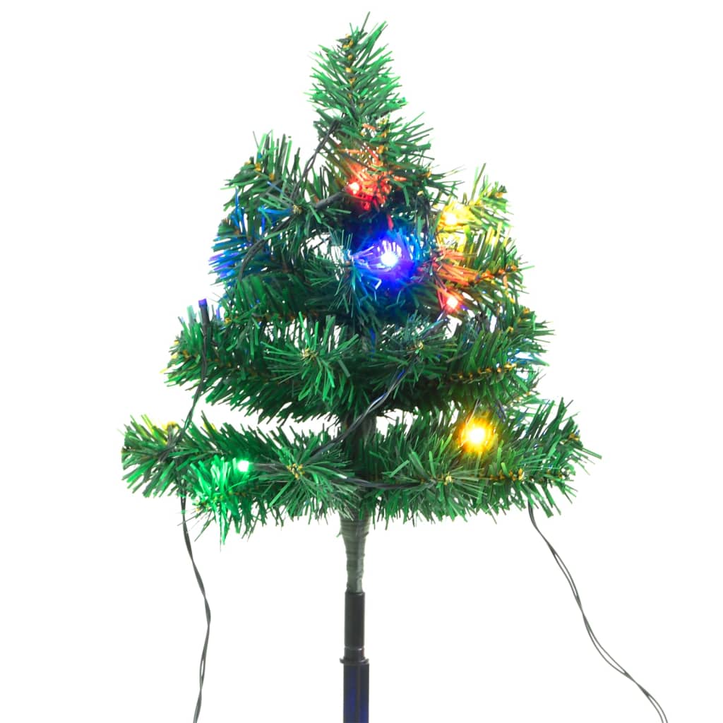 Christmas Pathway Trees 6 pcs with Multicolour LEDs 45 cm PVC - OLBRIT