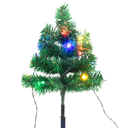 Christmas Pathway Trees 6 pcs with Multicolour LEDs 45 cm PVC - OLBRIT