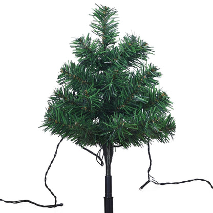 Christmas Pathway Trees 6 pcs with Multicolour LEDs 45 cm PVC - OLBRIT