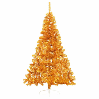 Artificial Half Christmas Tree with Stand Gold 210 cm PET - OLBRIT