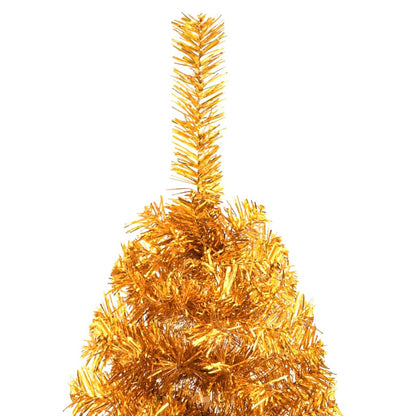 Artificial Half Christmas Tree with Stand Gold 210 cm PET - OLBRIT