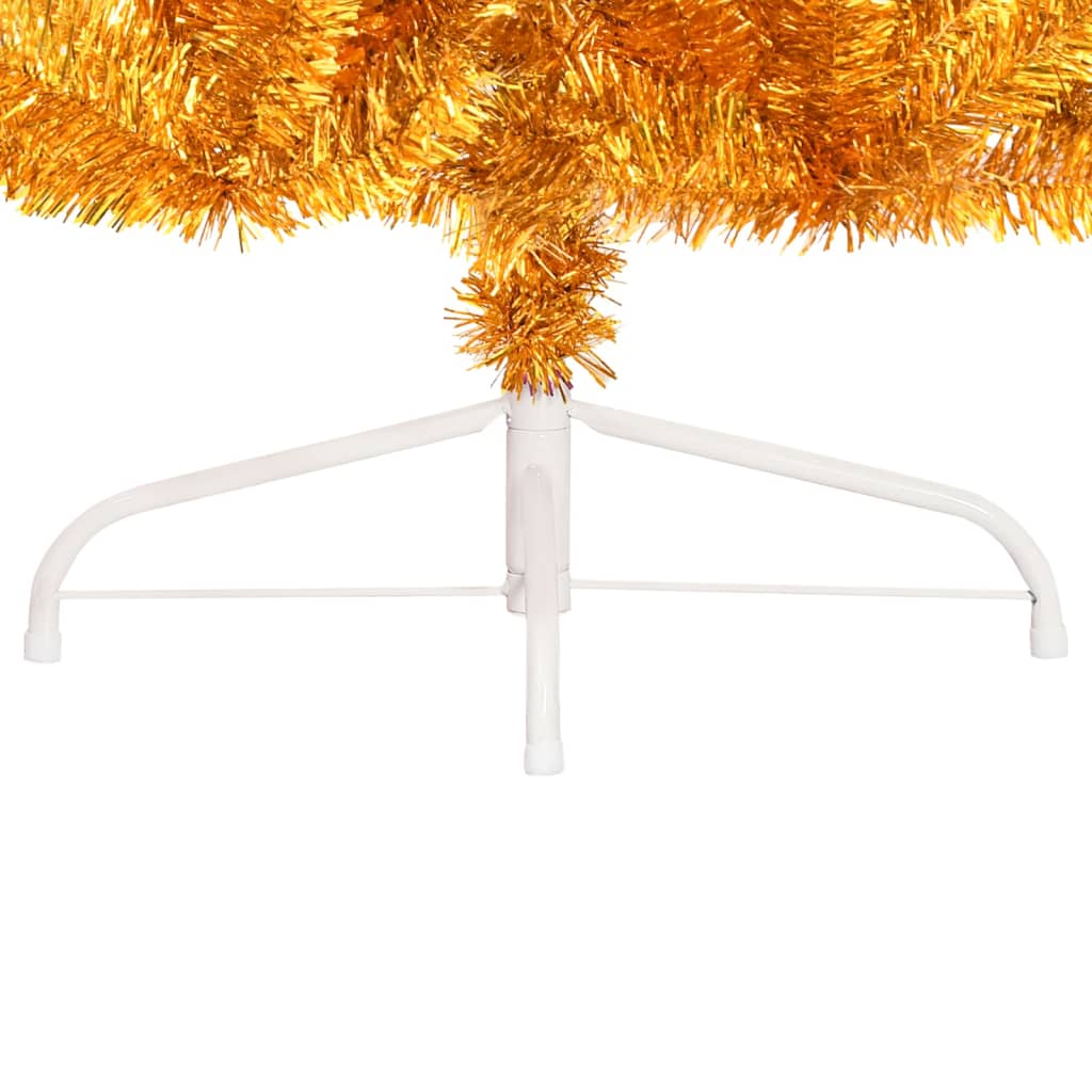 Artificial Half Christmas Tree with Stand Gold 240 cm PET - OLBRIT