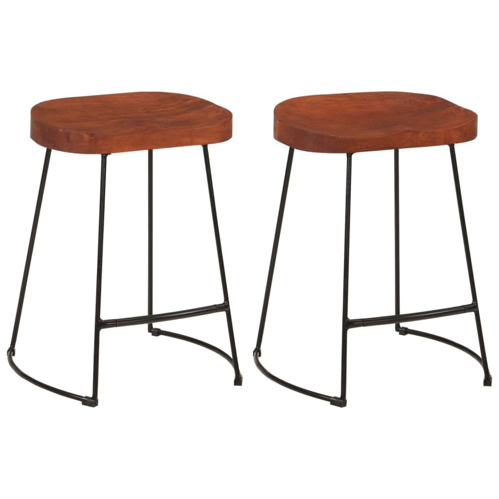 Gavin Bar Stools 2 pcs 45x38x53 cm Solid Wood Mango - OLBRIT
