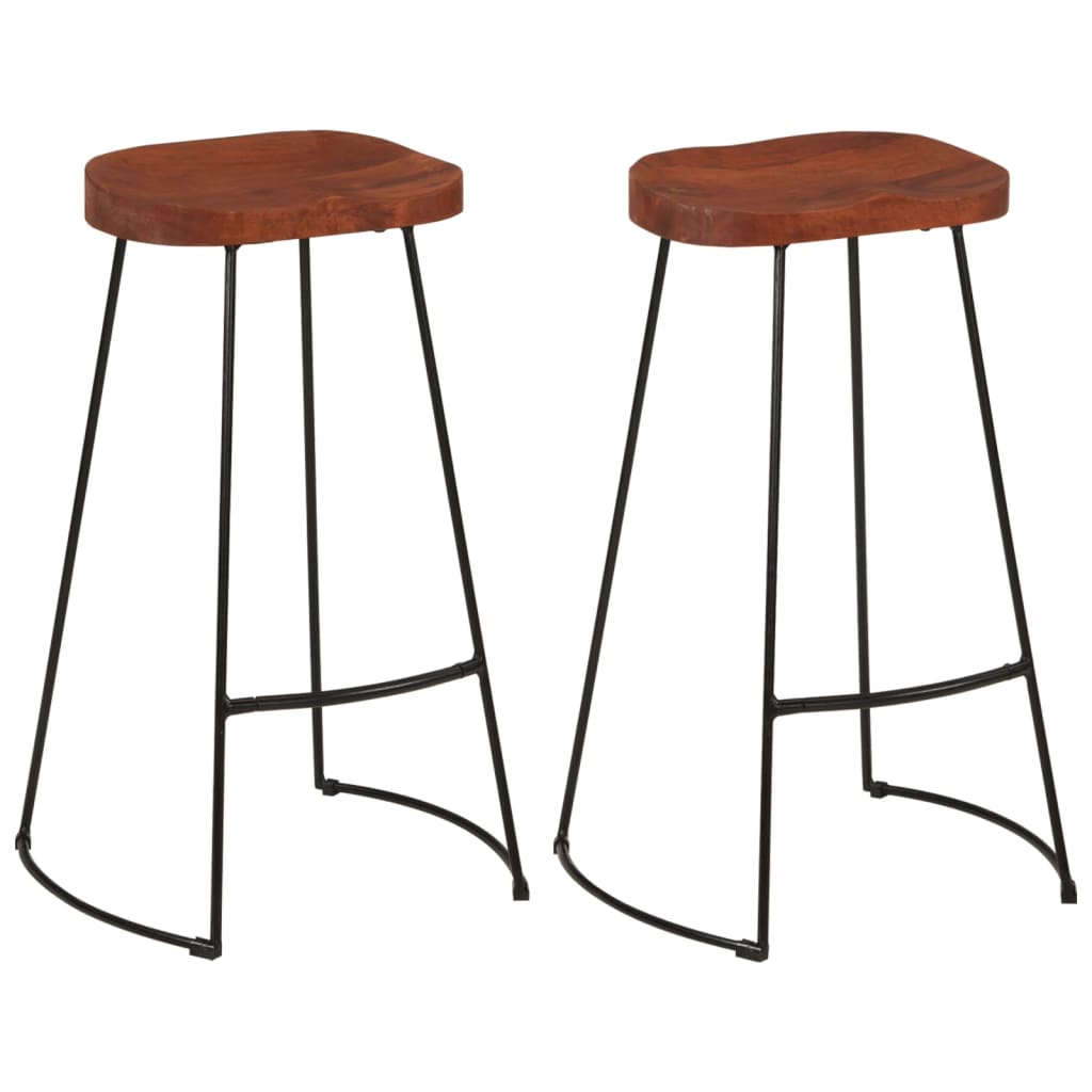 Gavin Bar Stools 2 pcs 50x40x78 cm Solid Wood Mango - OLBRIT