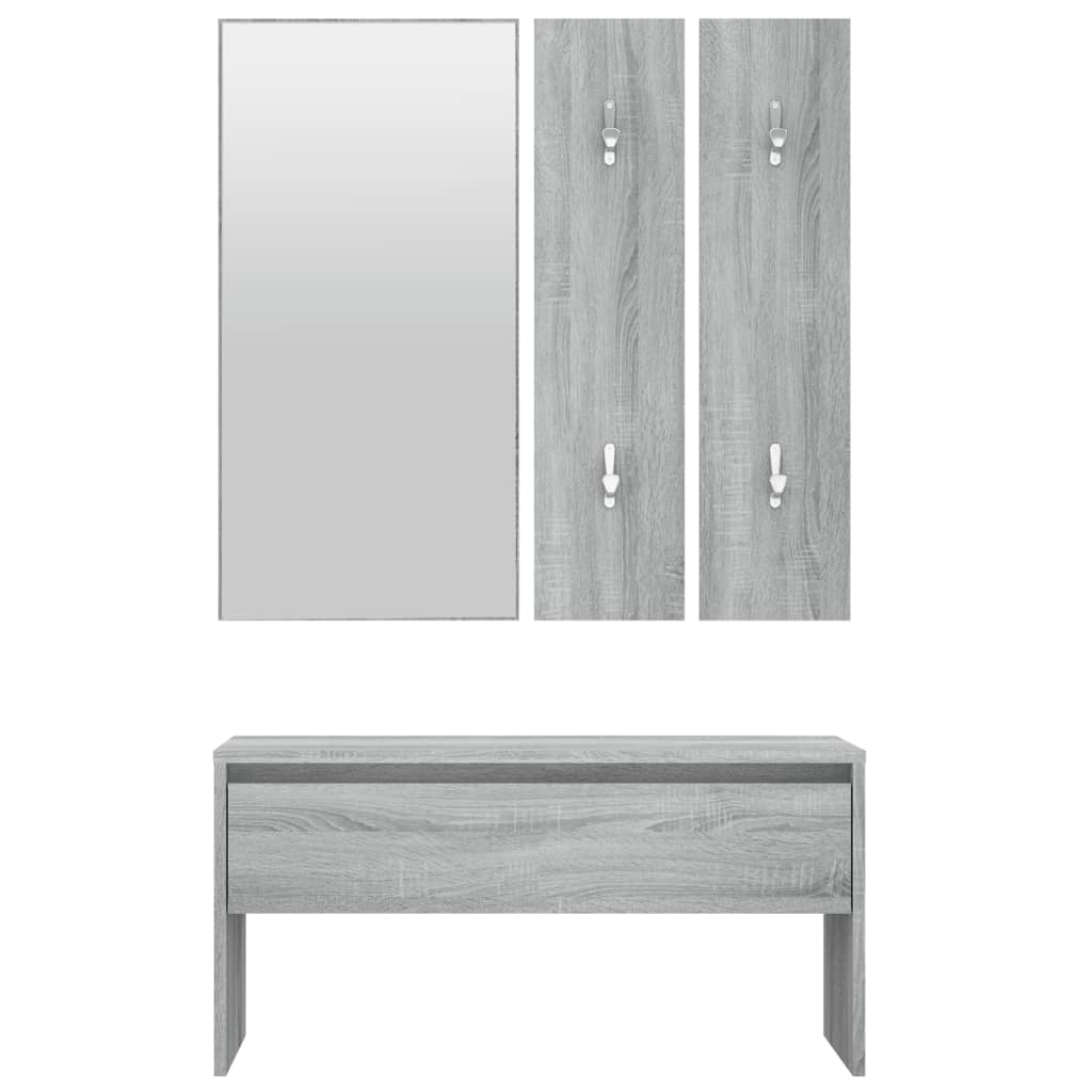 Hallway Furniture Set Grey Sonoma Engineered Wood - OLBRIT